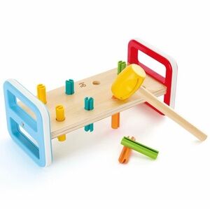 Hape Rainbow Pounder Wooden Hammering Toy 10 Pieces